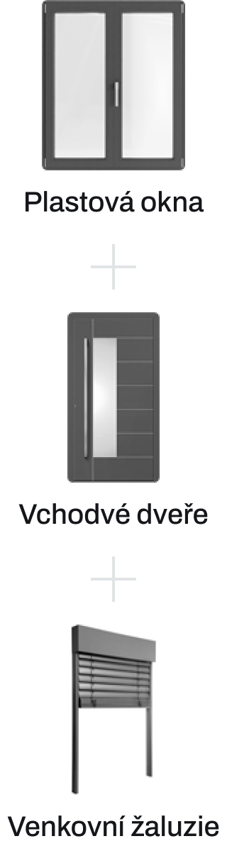 Plastová okna, vchodové dveře, venkovní žaluzie
