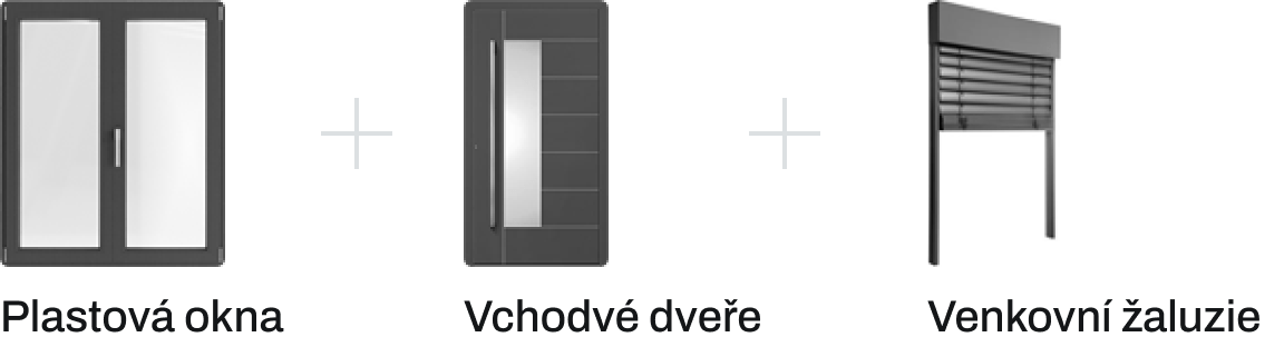 Plastová okna, vchodové dveře, venkovní žaluzie